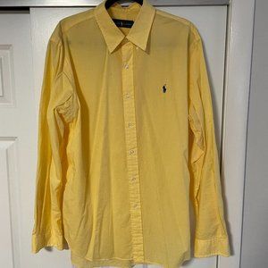 Ralph Lauren Button Down Shirt- Yellow and White Gingham Pattern